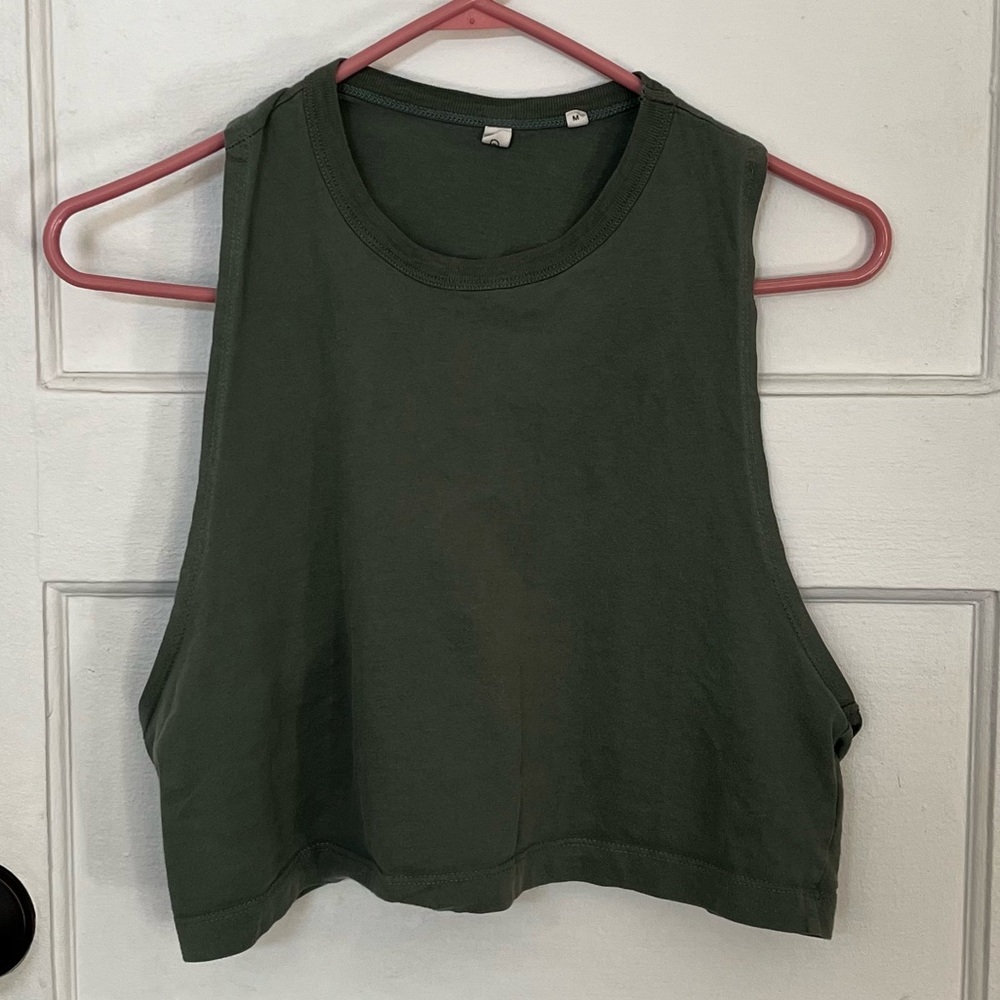 KOTN Dark Green Crop Tank